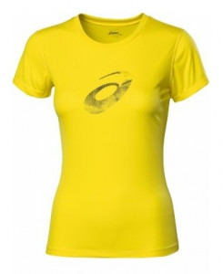 ASICS - T-shirt damski Graphic SS Top yellow