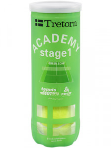 TRETORN - Piłki tenisowe dla dzieci GREEN Academy 1 - 3 szt.