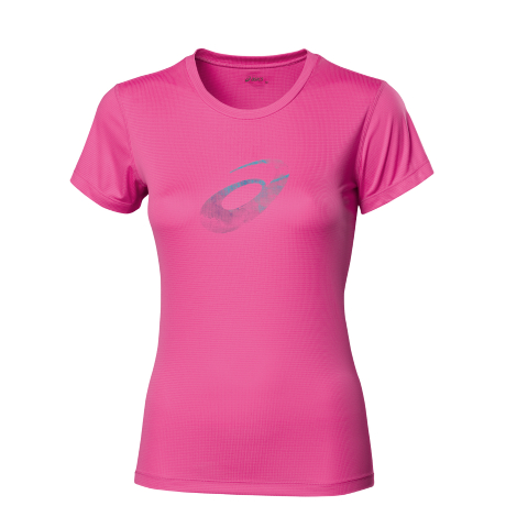 ASICS - T-shirt damski Graphic SS Top pink.jpg